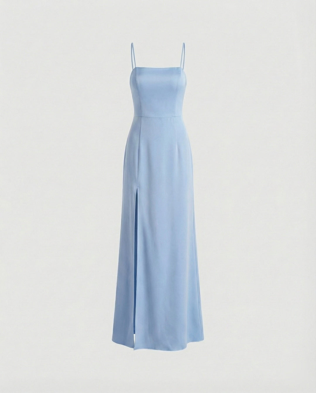 Women Elegant Evening Dress with Flowing Skirt and Deep Slit