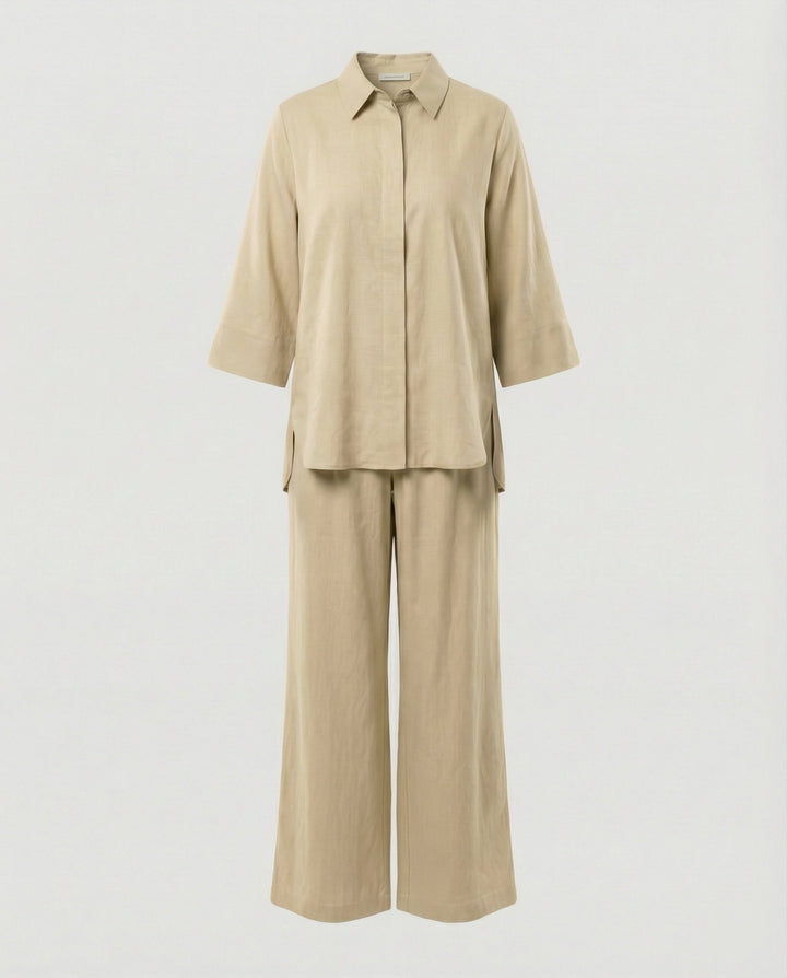 Two-piece set women with wide cut