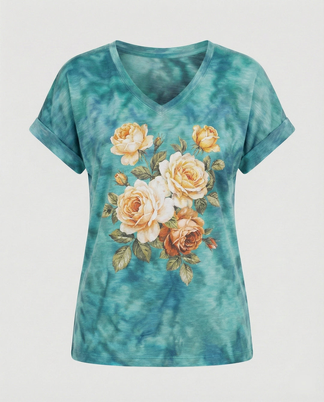 Blouses Tunic V-Neck Women Floral