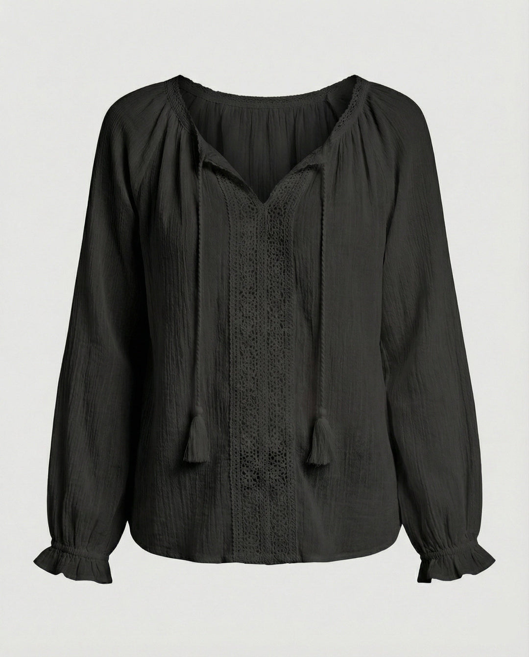 Women Boho Blouse Top with Lace Summer