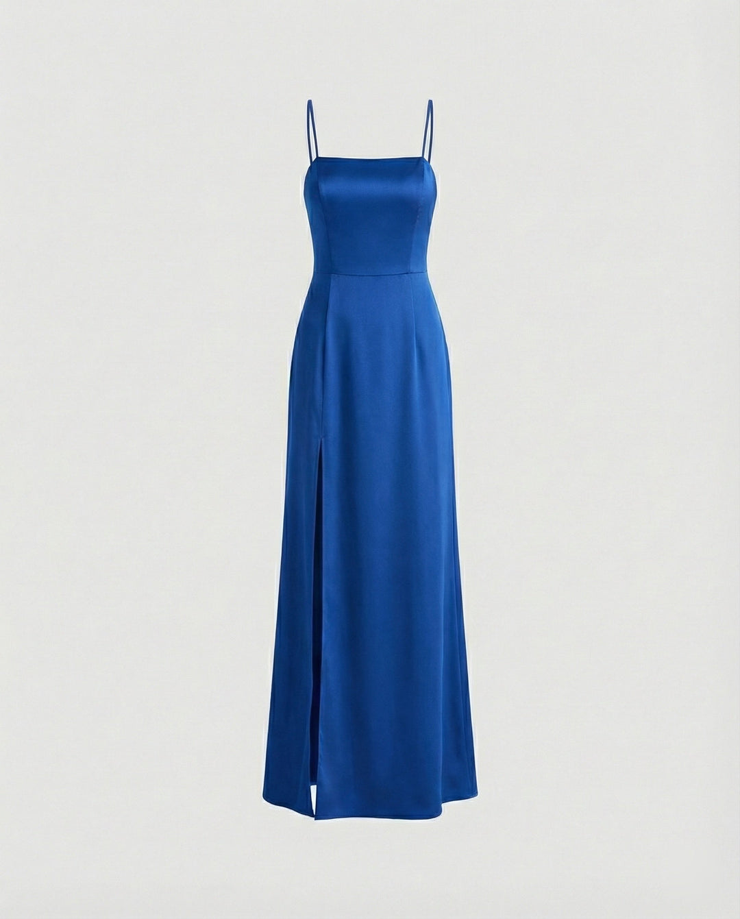 Women Elegant Evening Dress with Flowing Skirt and Deep Slit