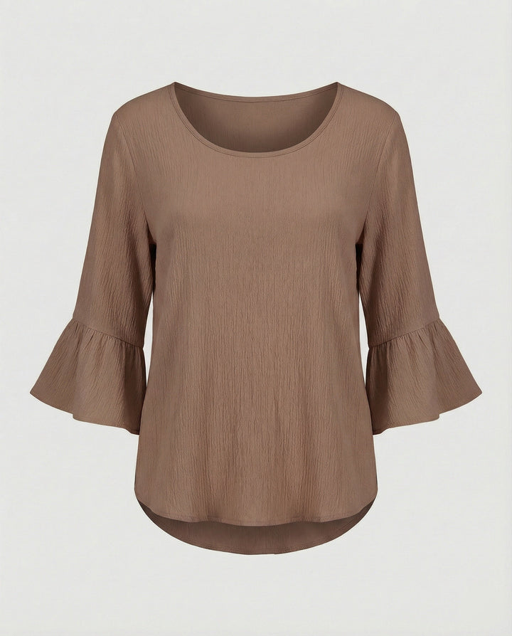 Women's Blouse Top with Ruffle Sleeves Structured